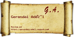 Gerendai Adél névjegykártya